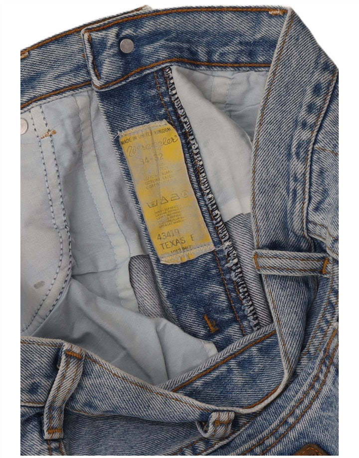 Blugi drepte pentru bărbați Wrangler Texas W34 L32 Bumbac albastru