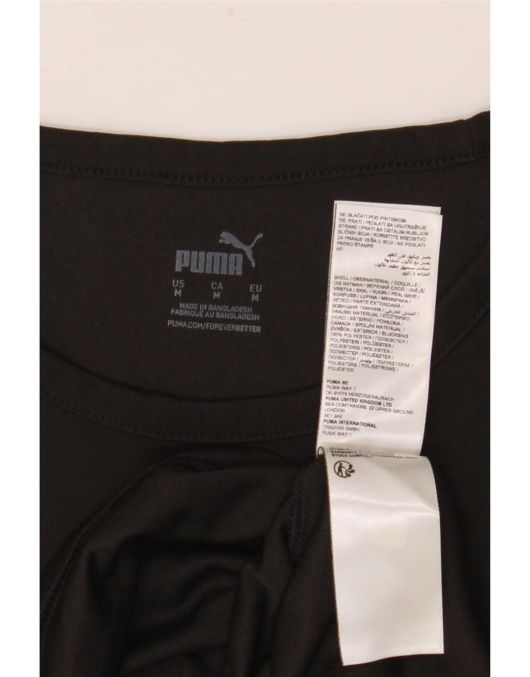 Tricou pentru bărbați Puma Top Mediu Negru Poliester Bloc de culoare