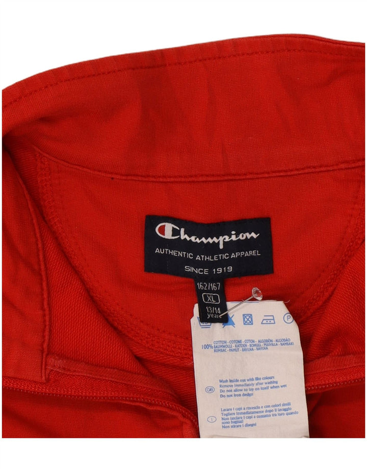 Jachetă de top pentru trening cu grafică Champion Boys 13-14 ani XL bumbac roșu