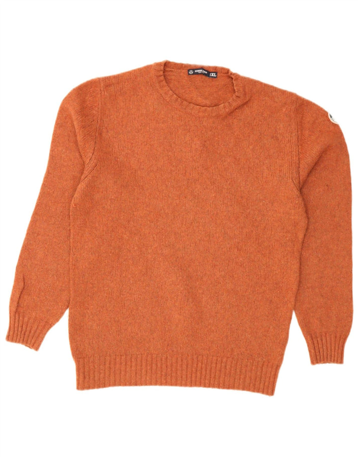 Pulover pentru bărbați North Sails cu gâtul turnat, XL, lână portocalie