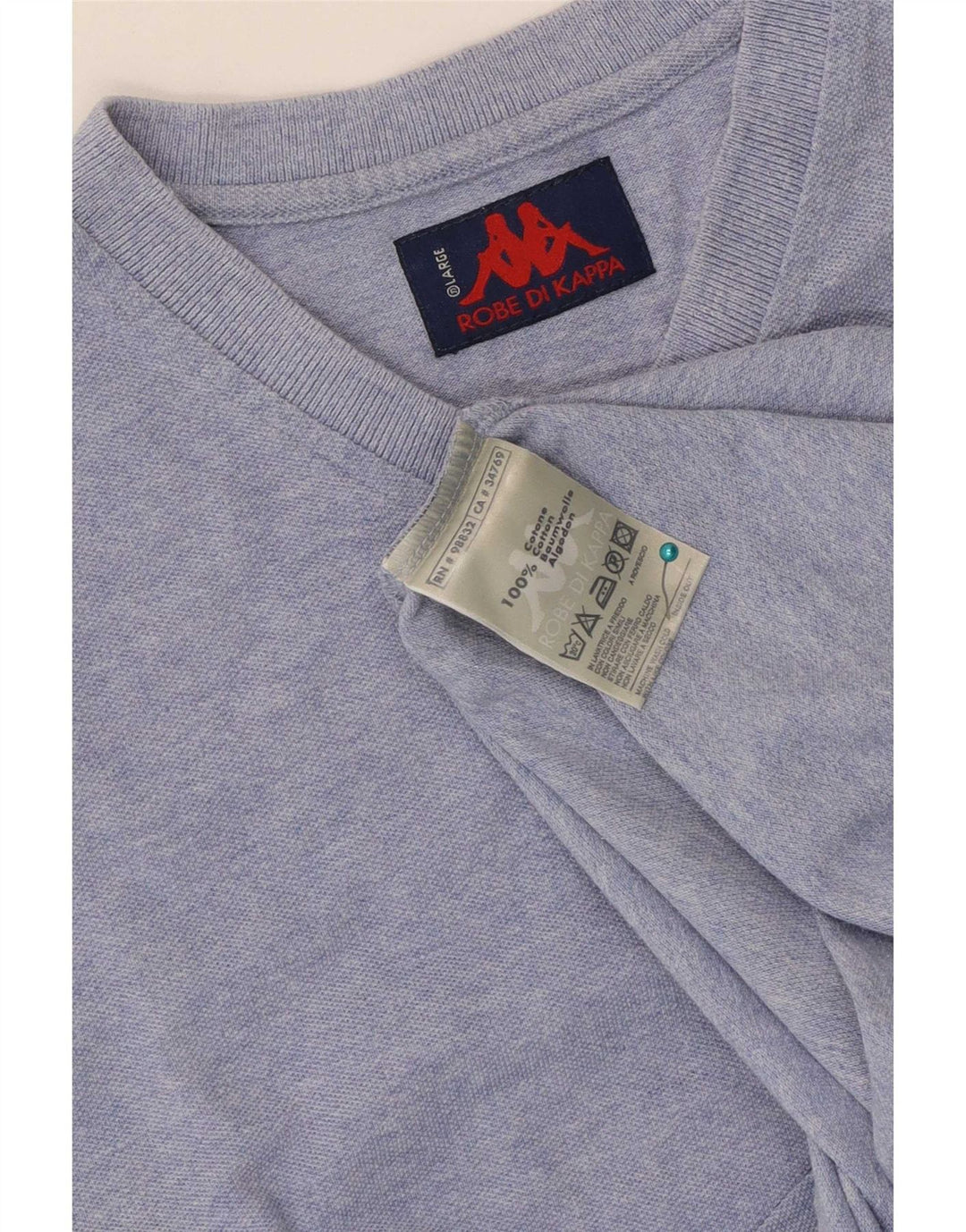 Tricou cu mânecă scurtă pentru bărbați Kappa Top mare din bumbac albastru
