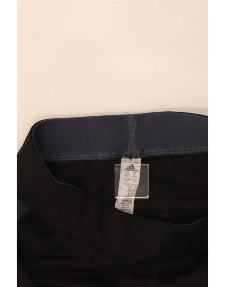 Leggings Capri Adidas pentru femei Marea Britanie 8/10 Poliester color bloc negru mic
