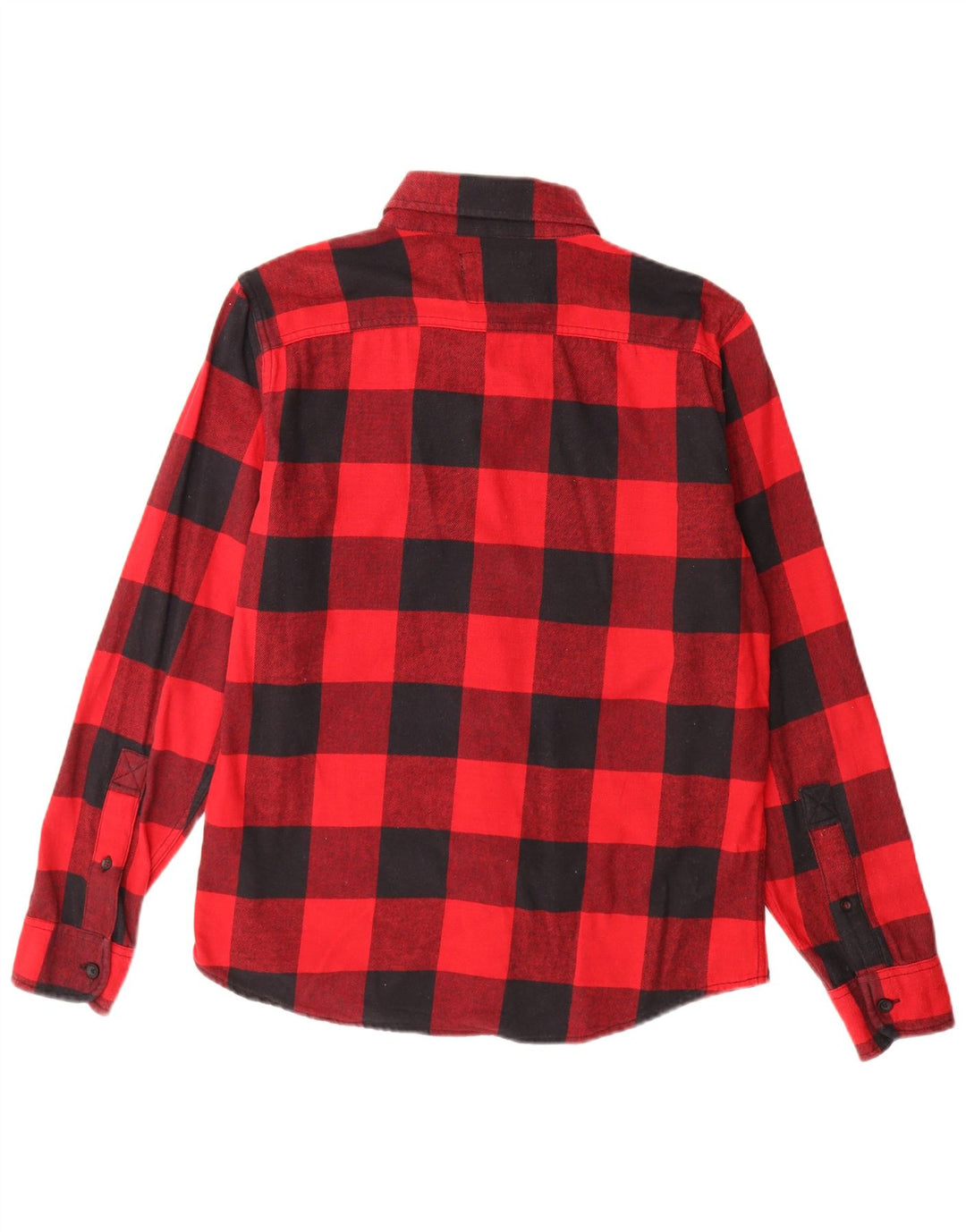 Cămașă Hollister pentru bărbați din flanel, roșu mediu, bumbac vichy