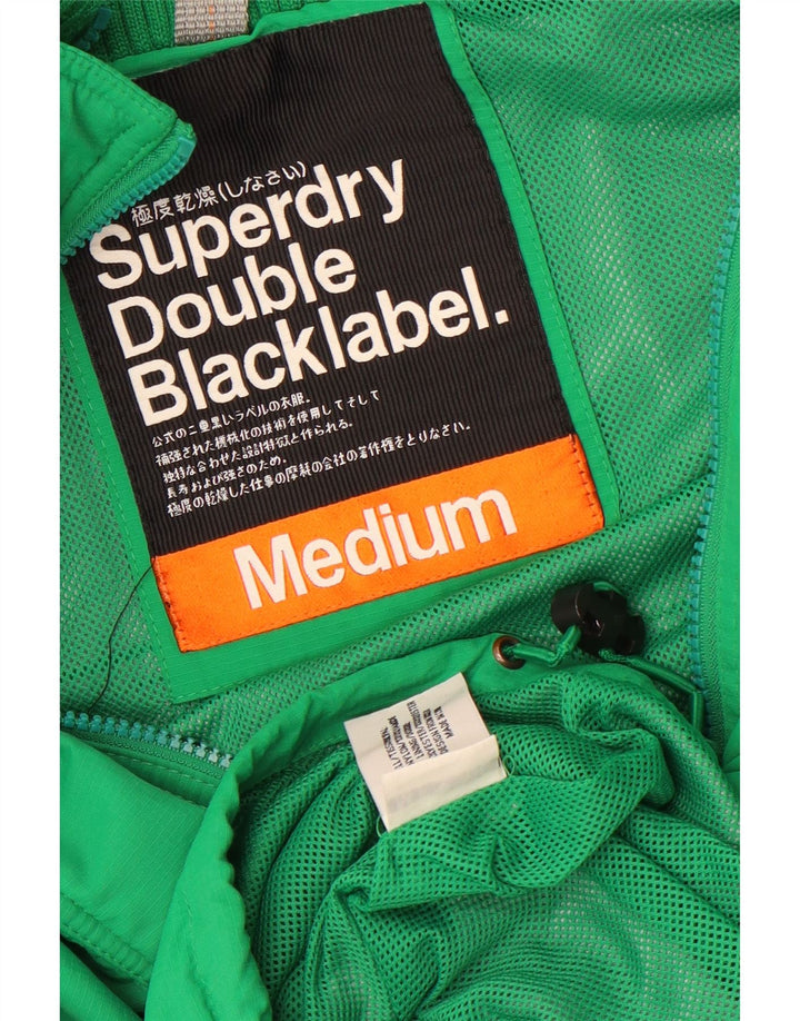 Jachetă Windbreaker Superdry pentru bărbați Double Blacklabel UK 38, nailon verde mediu