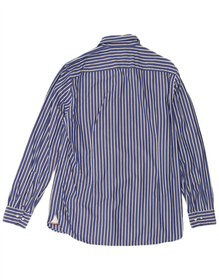 Cămașă pentru bărbați Tommy Hilfiger, bumbac cu dungi mari, albastre
