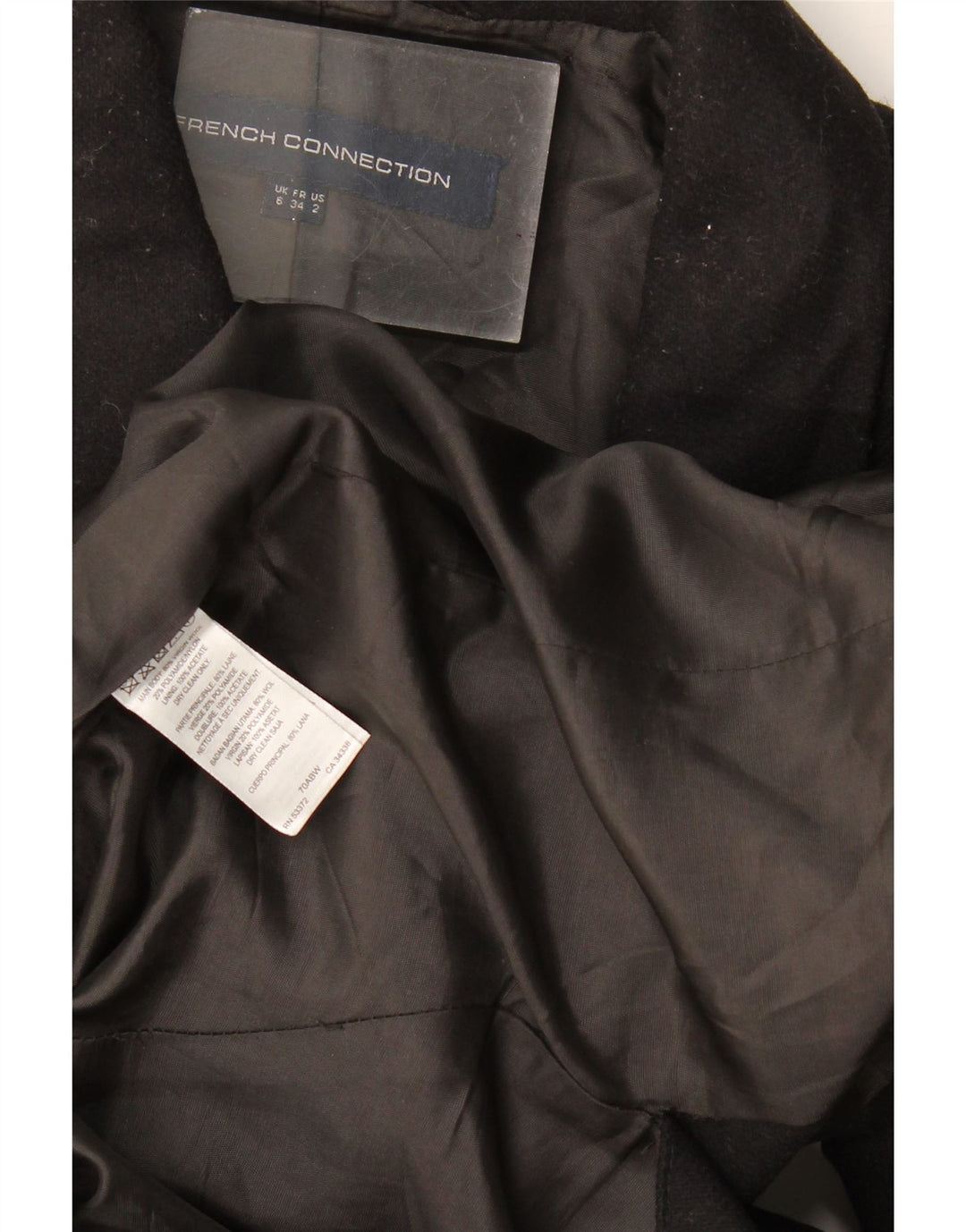 Sacou blazer cu paragate supradimensionat pentru femei French Connection UK 6 XS Negru