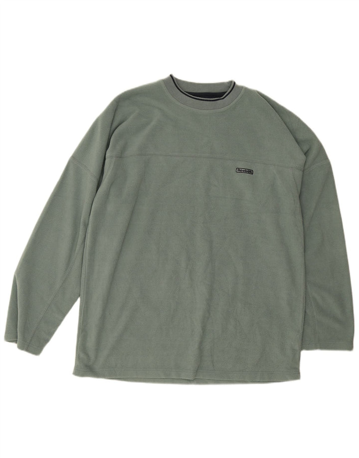 Pulover pentru bărbați Reebok Fleece UK 40 Poliester verde mediu