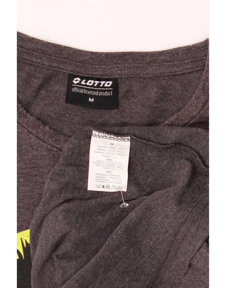 Tricou grafic pentru bărbați Lotto Top din bumbac gri mediu