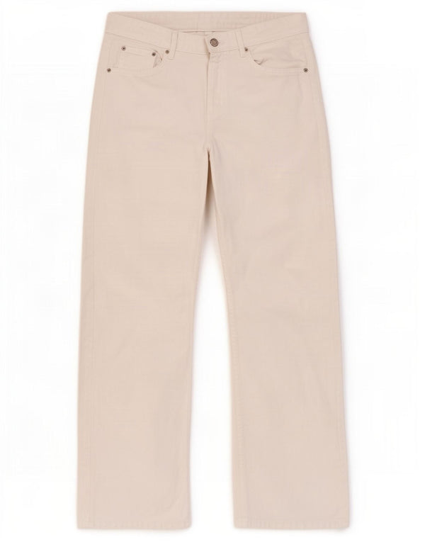 Blugi largi Massimo Dutti pentru femei EU 38 Mici W28 L31 Alb