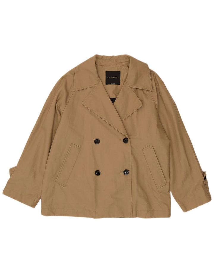 Trench supradimensionat pentru femei Massimo Dutti UK 14 Bumbac mediu bej