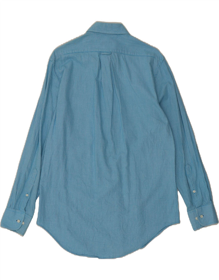 IZOD Mens Shirt Size 15 1/2 Medium Blue Houndstooth Vintage Izod and Second-Hand Izod from Messina Hembry 