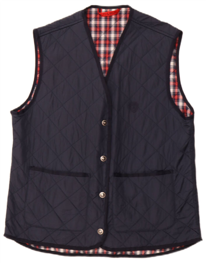 BELFE & BELFE Gilet matlasat pentru bărbați IT 46 Small Navy Blue Marine