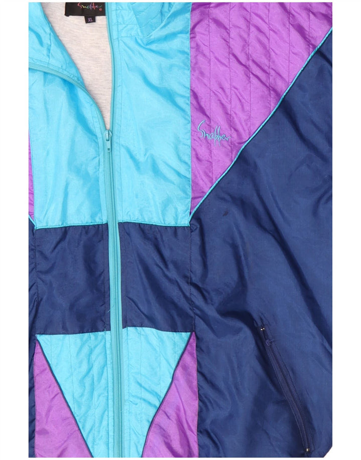 Jachetă de trening pentru bărbați VINTAGE, XL, albastru, nailon color bloc