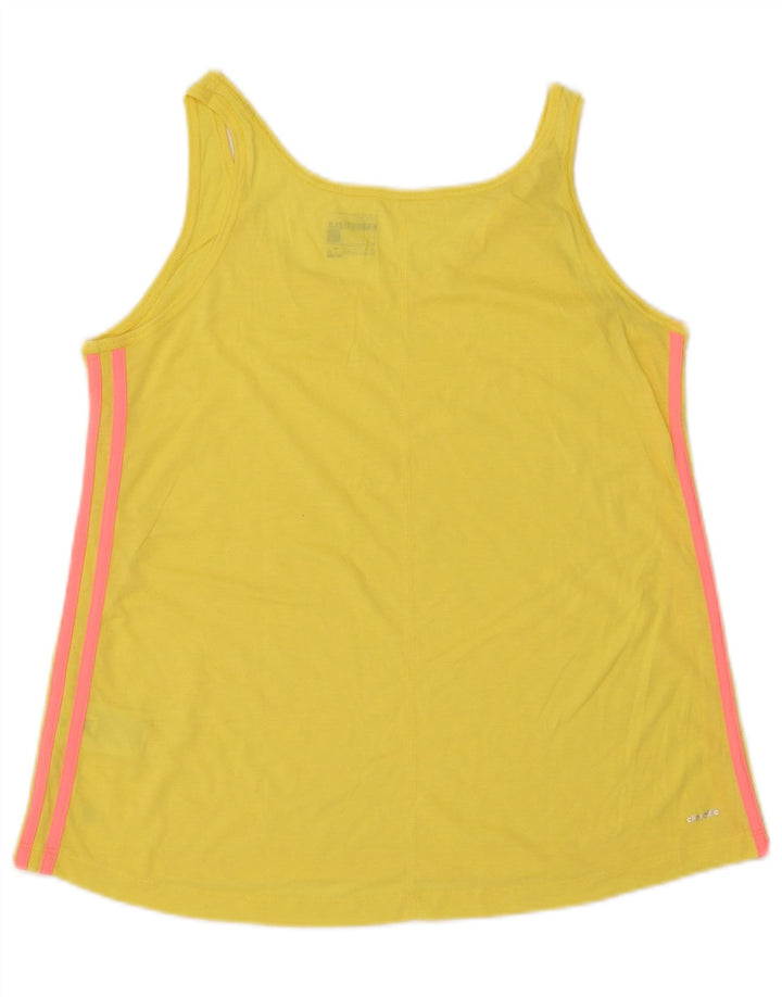 ADIDAS Climalite Vest Top pentru femei Marea Britanie 16/18 Poliester galben mare