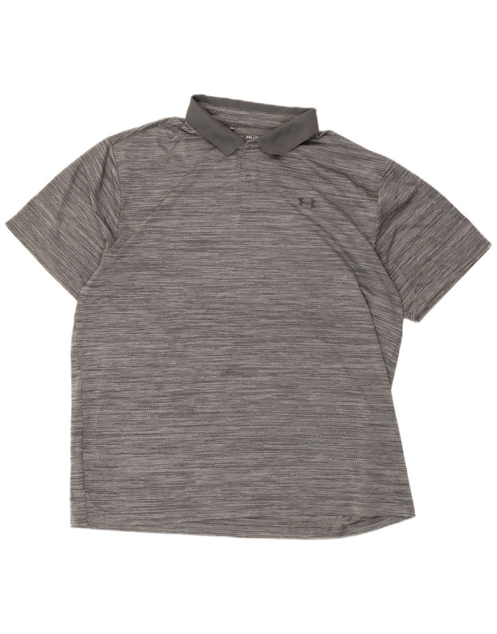 Tricou polo pentru bărbați Under Armour 2XL, gri cu dungi