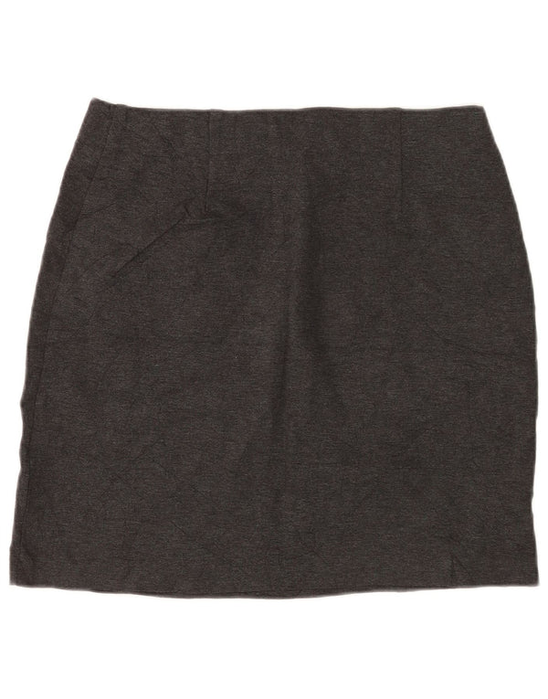 Fusta midi pentru femei Marks & Spencer UK 14 Large W34 Grey Viscose Classic