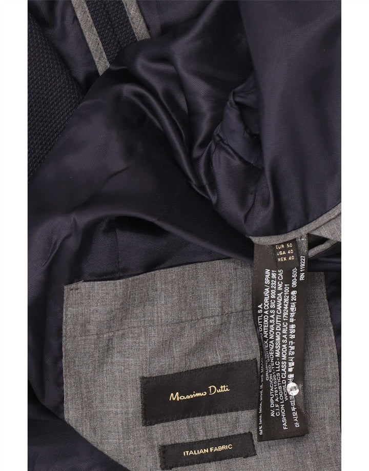 Massimo Dutti Jachetă pentru bărbați cu 2 nasturi UE 50 Lână medie albastru bleumarin