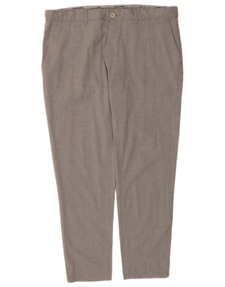 Pantaloni chino slim pentru bărbați Zara EU 48 XL W38 L29 Gri Poliester