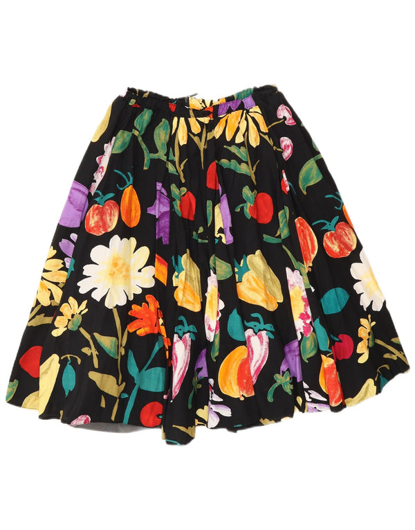 Fusta evazată pentru femei Vintage W28 Medium Multicolor Floral Boemia