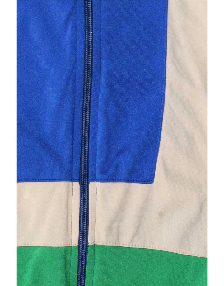 Jachetă de trening pentru bărbați vintage, albastru mic, color block