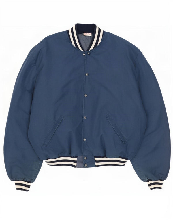 Jachetă vintage pentru bărbați cu grafică Varsity UK 44 2XL Albastru