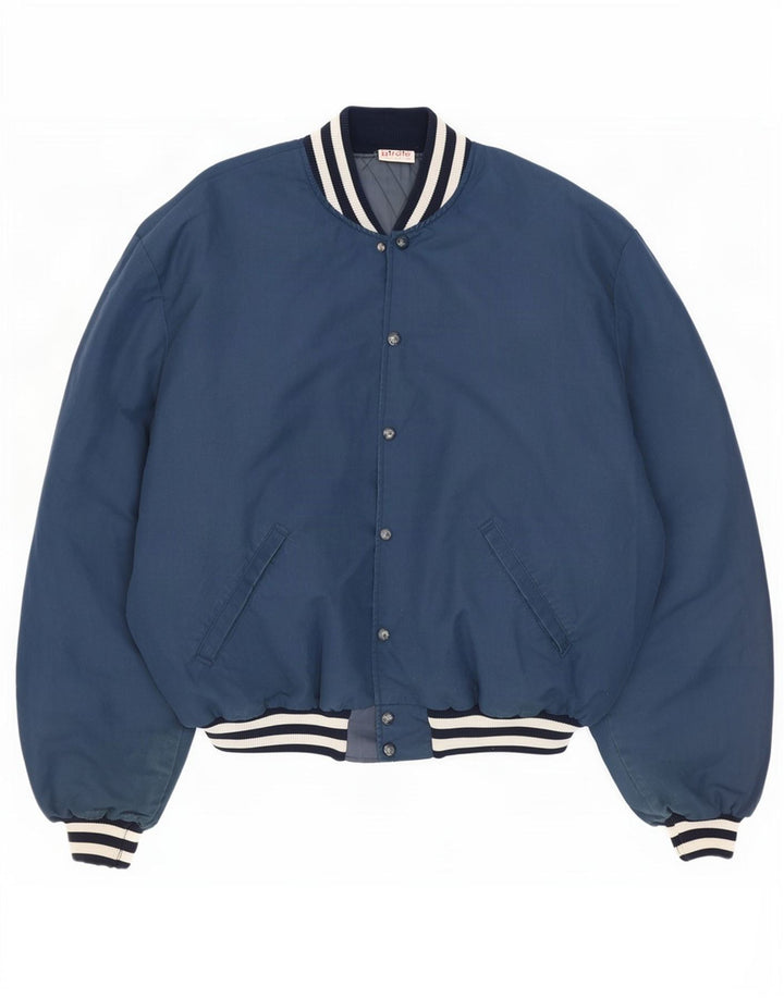 Jachetă vintage pentru bărbați cu grafică Varsity UK 44 2XL Albastru