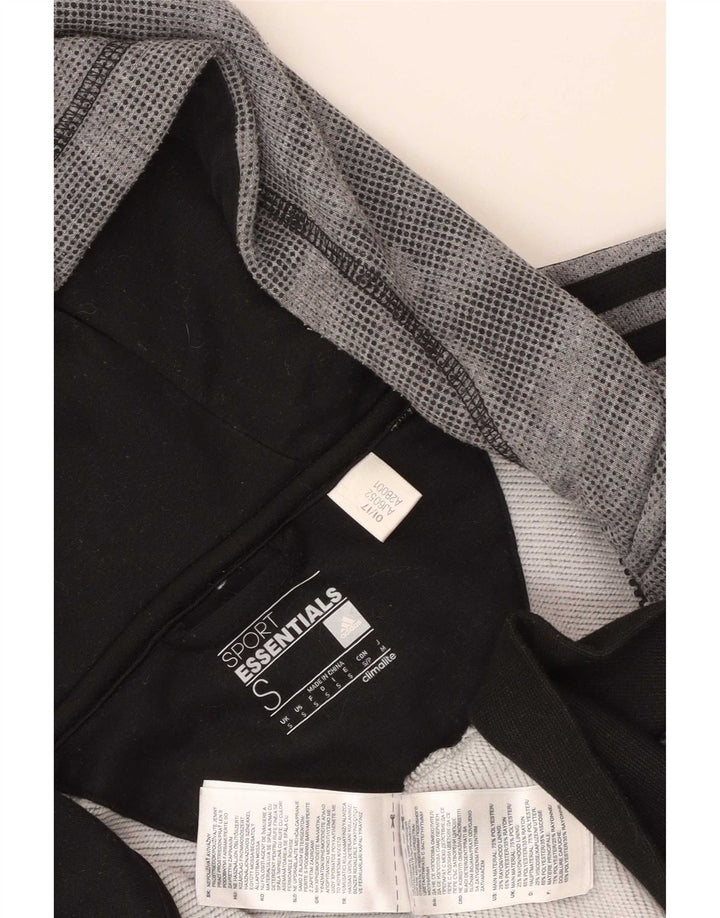 Pulover Adidas Climalite Zip pentru bărbați, poliester cu pete mici, gri
