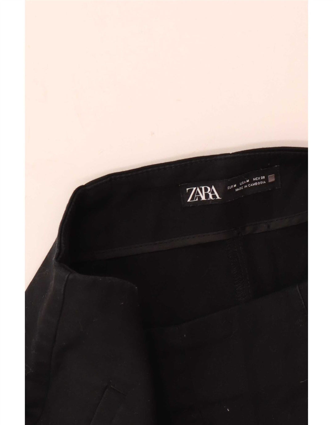 Pantaloni caldi pentru femei cu talie înaltă Zara Medium W28 Negri