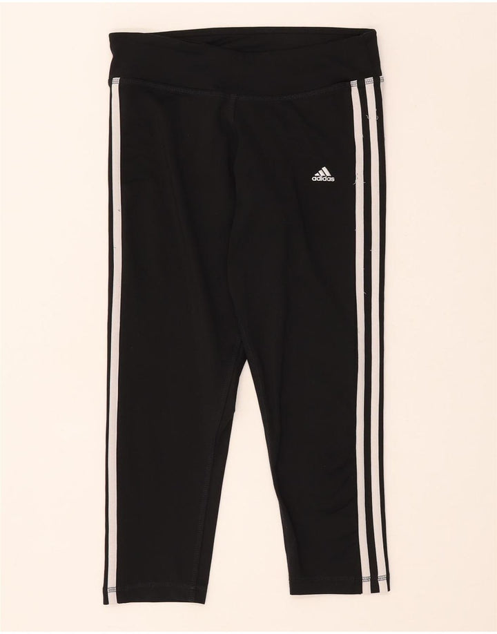 Leggings Adidas Climalite Capri pentru femei UK 8/10 Poliester negru mic