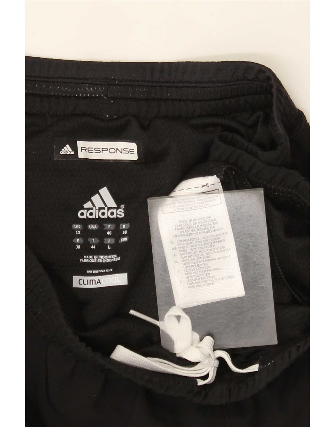 Pantaloni scurți sport Climacool pentru femei Adidas UK 12 Poliester mediu negru