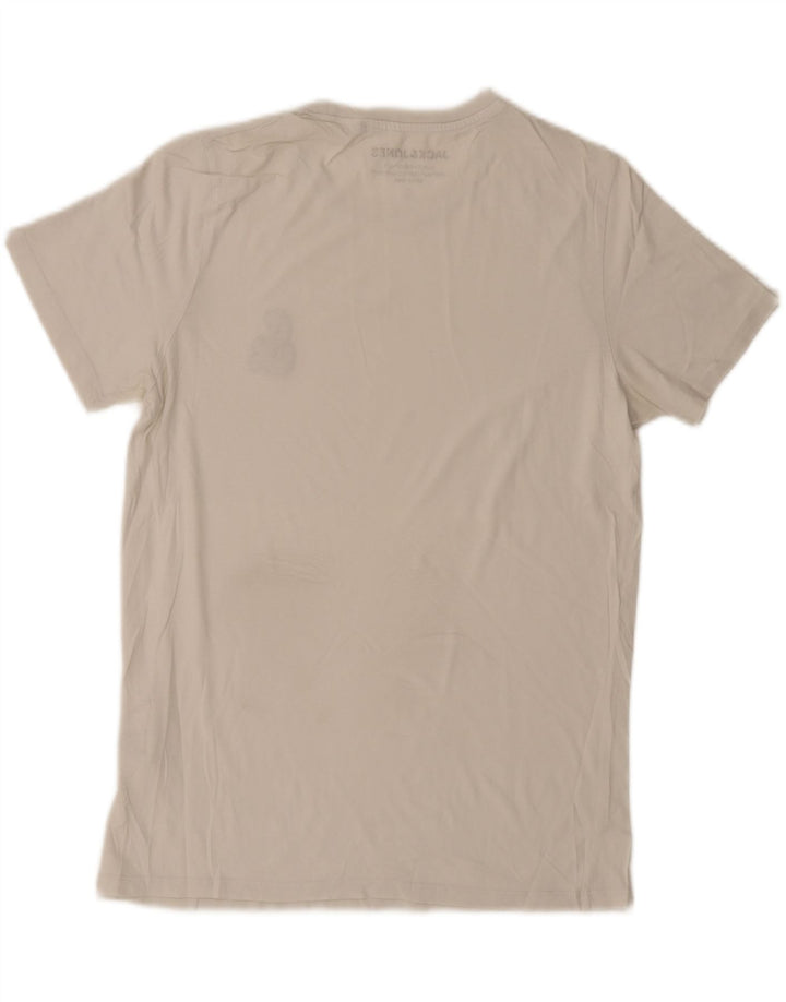 Tricou grafic Jack & Jones pentru bărbați Top mare din bumbac alb