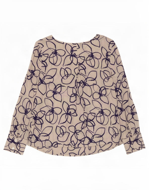 Bluză cu mânecă lungă pentru femei Marks & Spencer UK 12 Medium White Floral