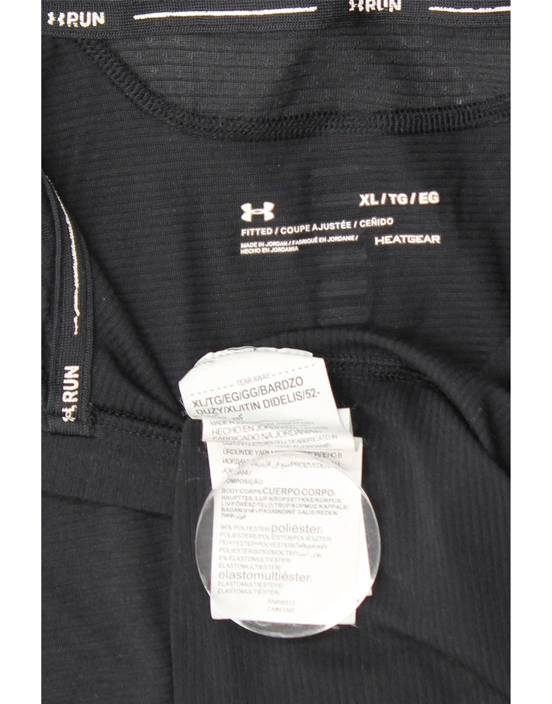 Pantalon de trening pentru bărbați UNDER ARMOUR Heat Gear cu fermoar și gât, XL, negru