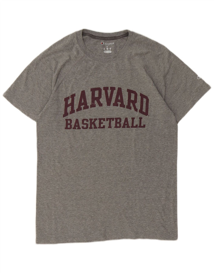 Tricou grafic Harvard pentru bărbați CHAMPION Top Mediu Gri Pete