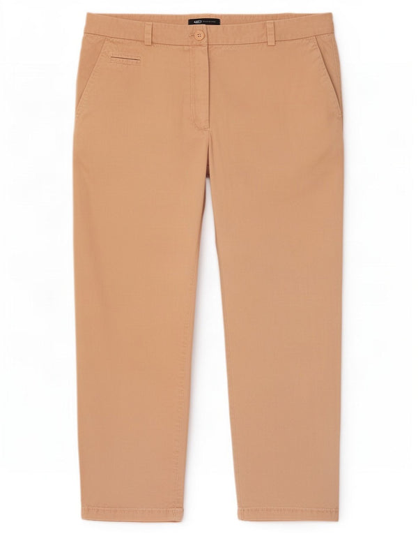 Pantaloni chino conici pentru femei Marks & Spencer UK 18 XL W36 L26 bumbac roz