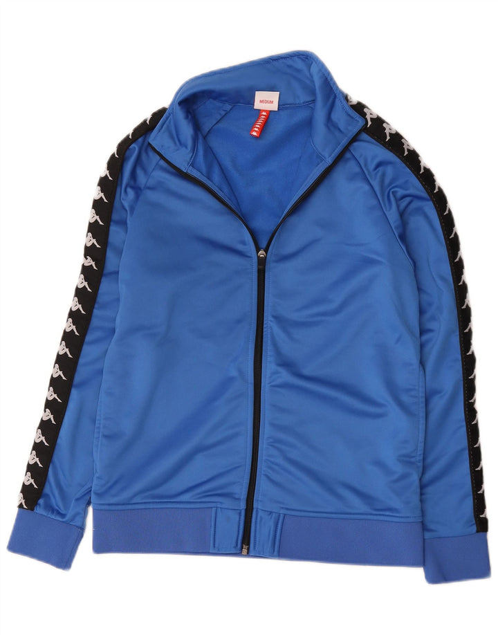 Jachetă de top pentru trening grafic Kappa pentru femei UK 12 Medium Blue Colorblock
