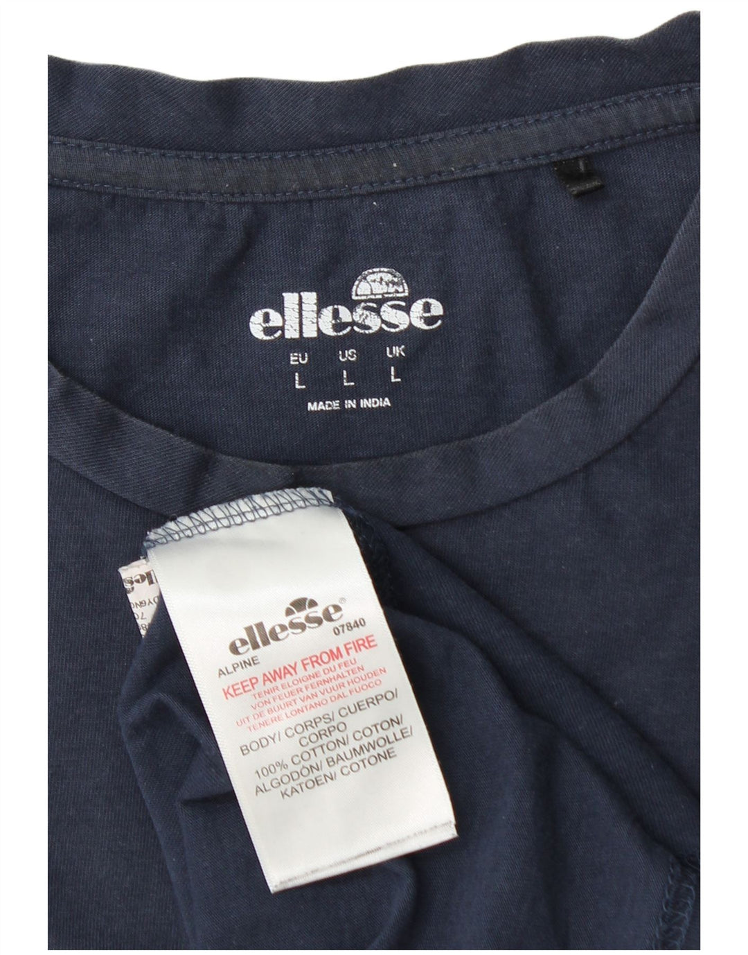 Tricou grafic pentru bărbați Ellesse Top mare din bumbac bleumarin