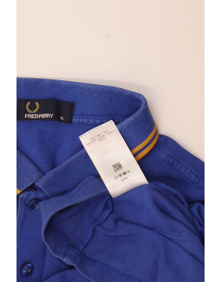 Cămașă polo Fred Perry pentru bărbați, XL, bumbac, albastru