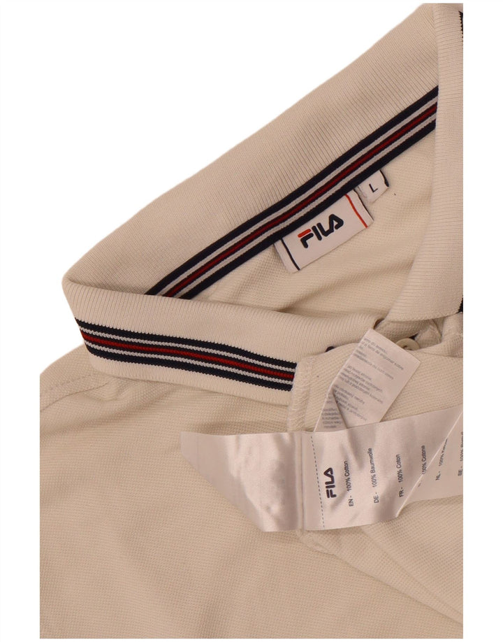 Tricou Polo Fila Barbati Mare Bumbac Alb