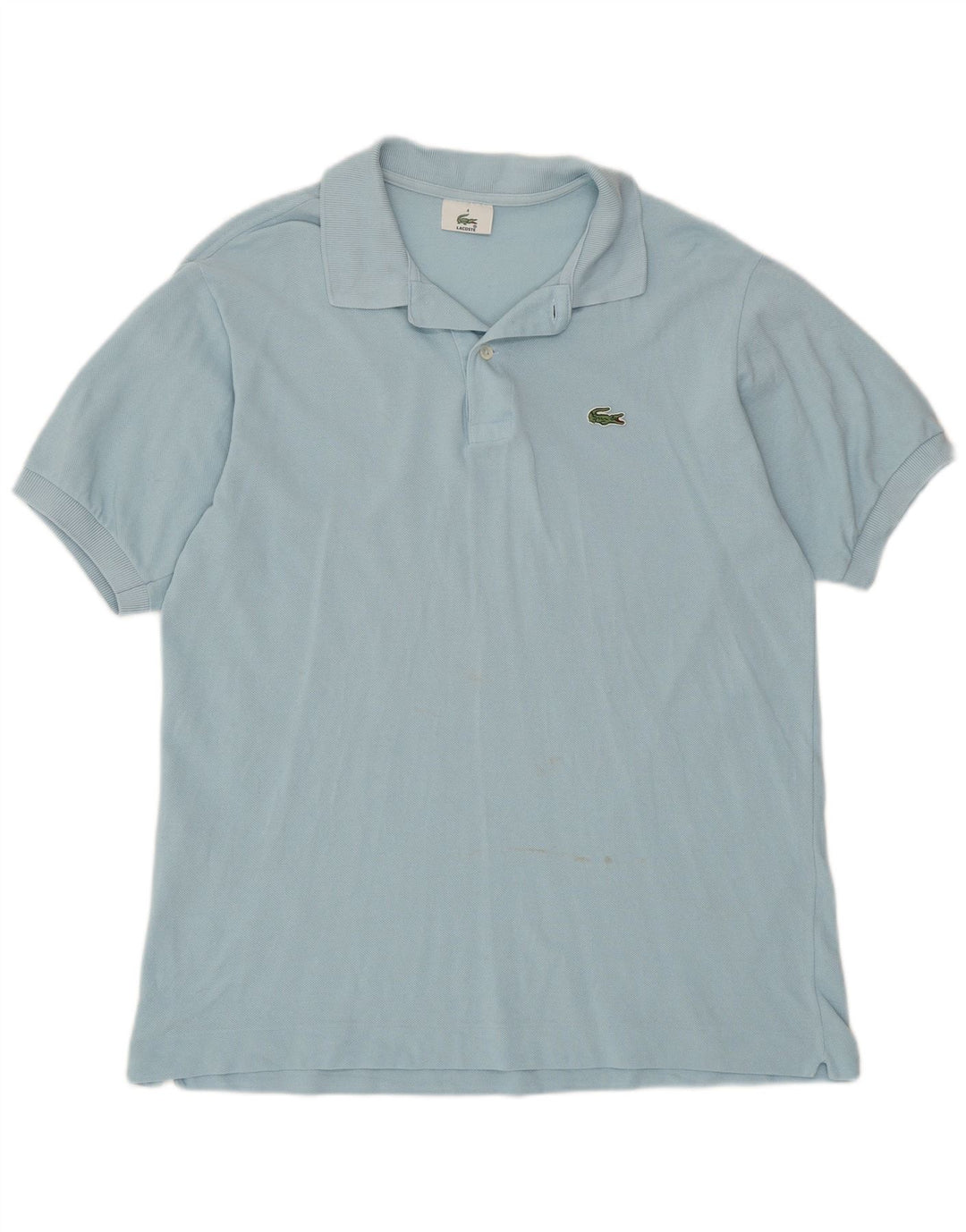Tricou polo Lacoste pentru bărbați, mărimea 4, bumbac albastru mediu