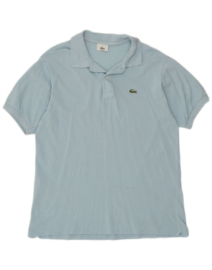 Tricou polo Lacoste pentru bărbați, mărimea 4, bumbac albastru mediu