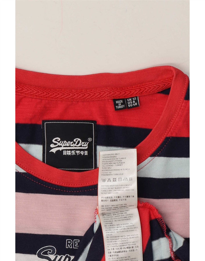 Tricou grafic Superdry pentru femei Top UK 12 Medium Multicolore Dungi