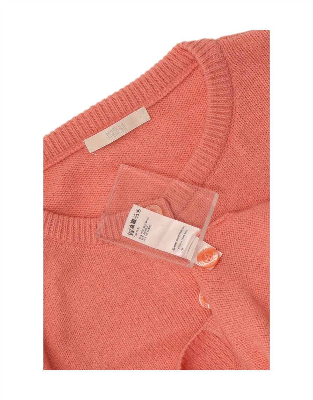Pulover cardigan pentru femei Marks & Spencer UK 14 Lână mare roz