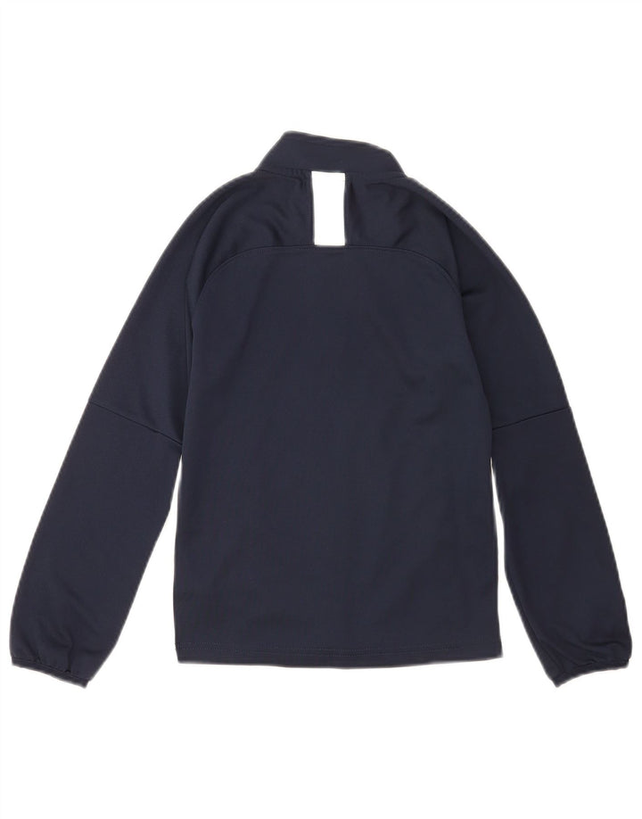 Jachetă de top pentru trening Nike Dri Fit pentru băieți 8-9 ani, poliester mic, albastru bleumarin