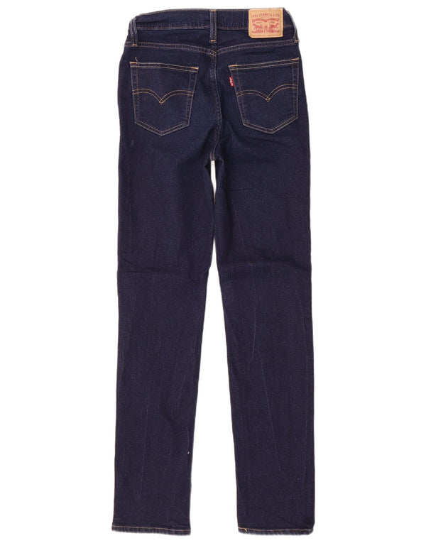 Blugi drepti Levi's 724, cu talie înaltă, W28 L32, bumbac bleumarin