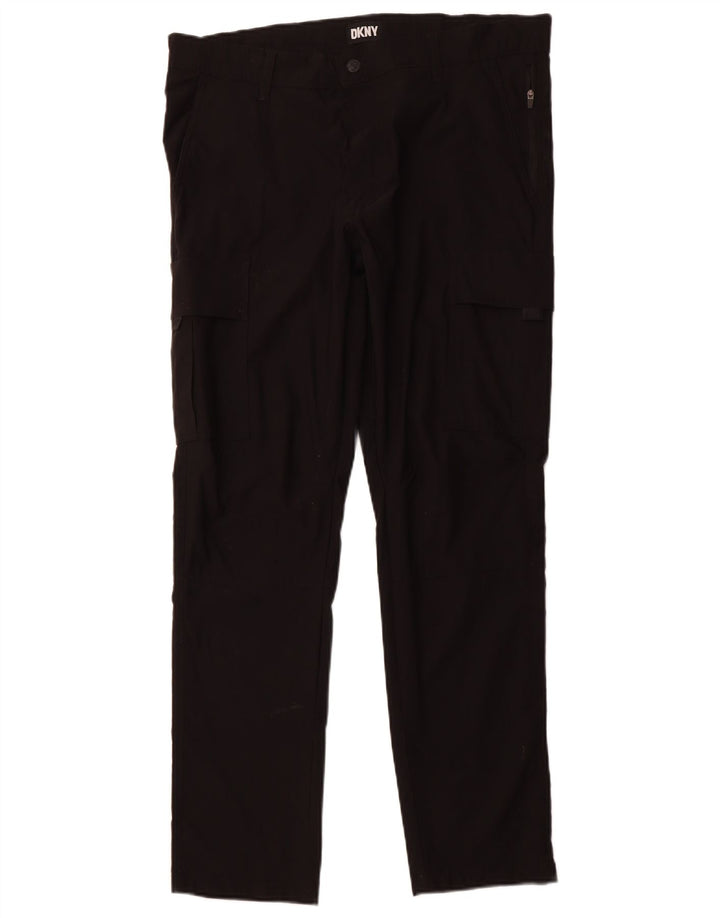 Pantaloni cargo slim pentru bărbați Dkny W34 L32 Nylon negru