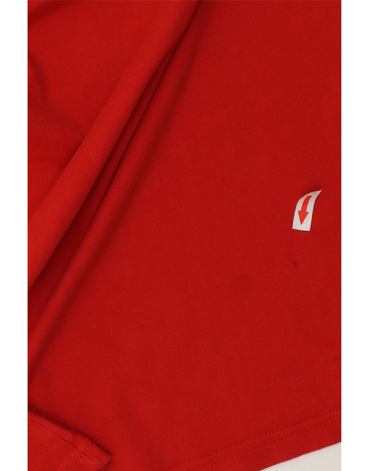 Tricou grafic ADIDAS pentru bărbați Top din bumbac roșu mediu