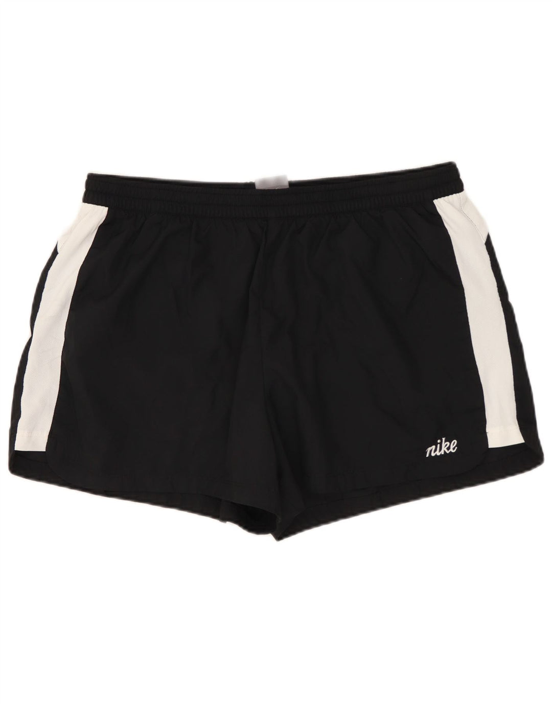 Pantaloni scurti sport NIKE pentru femei US 12/14, mari, negru, poliester color bloc