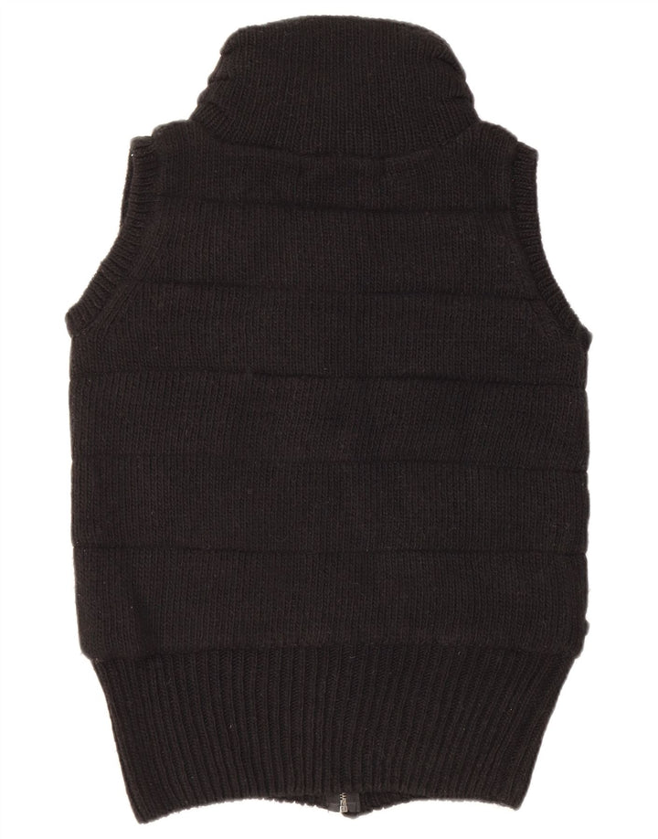 Gilet tricot pentru femei Zara UK 14 Medium Black Acrylic