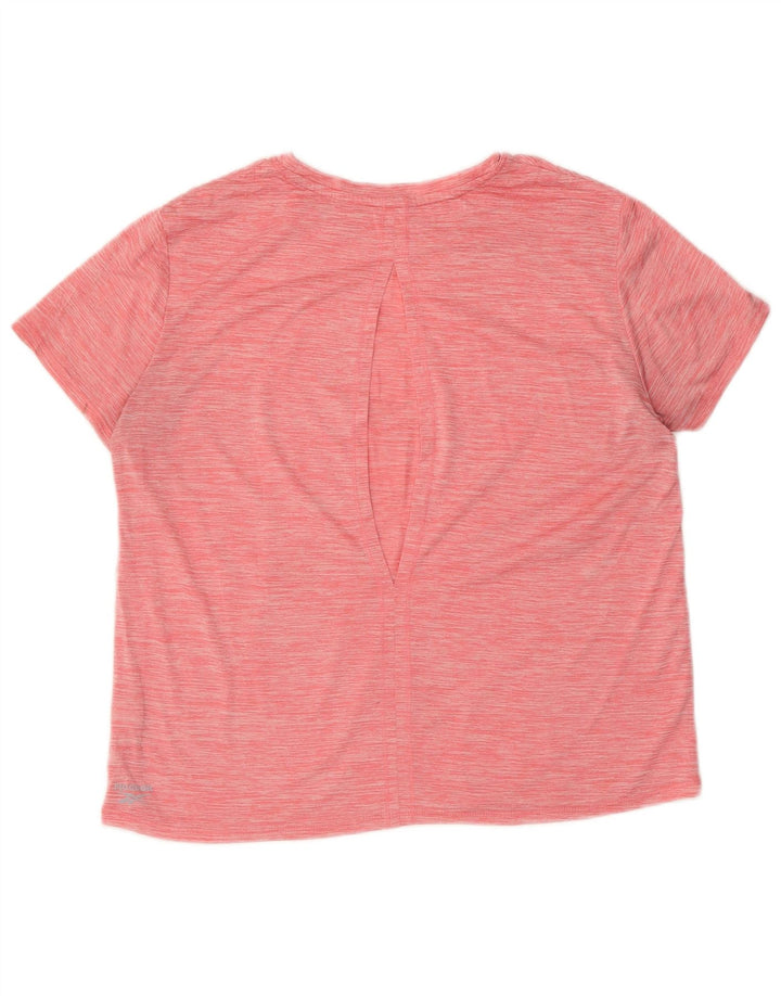 Tricou grafic Reebok pentru femei Top UK 12 Medium Pink Flecked Polyester